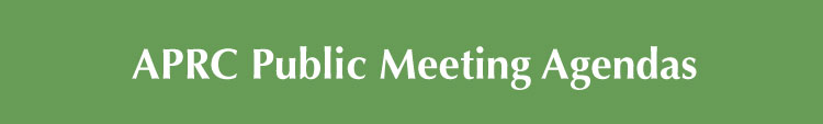 View APRC Public Meeting Agenda